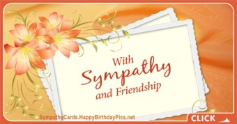 With Sympathy and Friendship Condolence Card