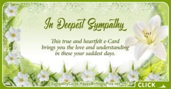 In Deepest Sympathy - For Your Saddest Days